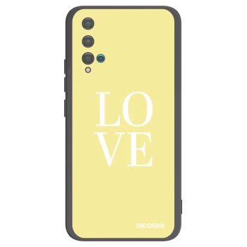 Picasee Μαύρη θήκη σιλικόνης για Huawei Nova 5T - Love