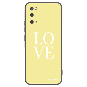 Picasee Μαύρη θήκη σιλικόνης για Samsung Galaxy S20 G980F - Love