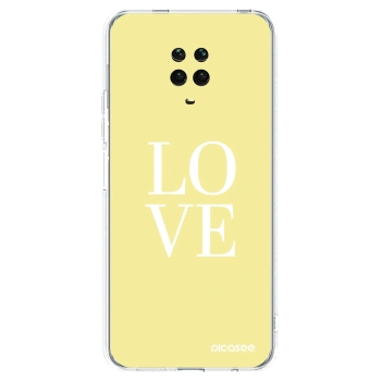 Picasee διαφανής θήκη σιλικόνης Xiaomi Redmi Note 9 Pro - Love