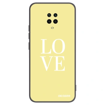 Picasee Μαύρη θήκη σιλικόνης για Xiaomi Redmi Note 9 Pro - Love