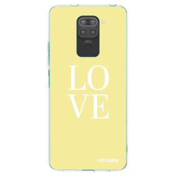 Picasee Μαύρη θήκη σιλικόνης για Xiaomi Redmi Note 9 - Love