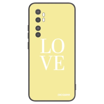Picasee Μαύρη θήκη σιλικόνης για Xiaomi Mi Note 10 Lite - Love
