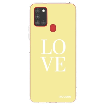Picasee διαφανής θήκη σιλικόνης Samsung Galaxy A21s - Love