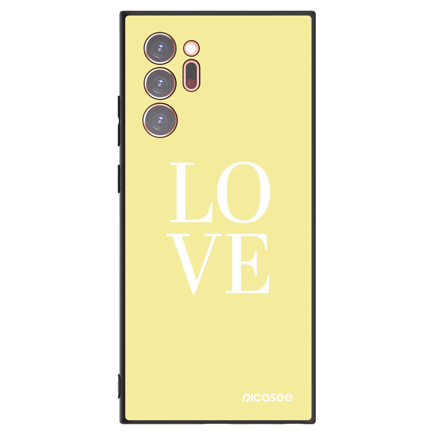 Picasee Μαύρη θήκη σιλικόνης για Samsung Galaxy Note 20 Ultra - Love