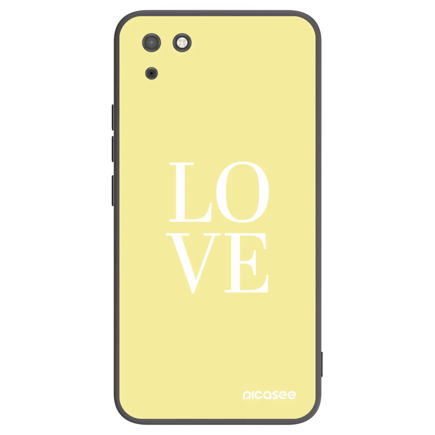 Picasee Μαύρη θήκη σιλικόνης για Huawei Y5P - Love