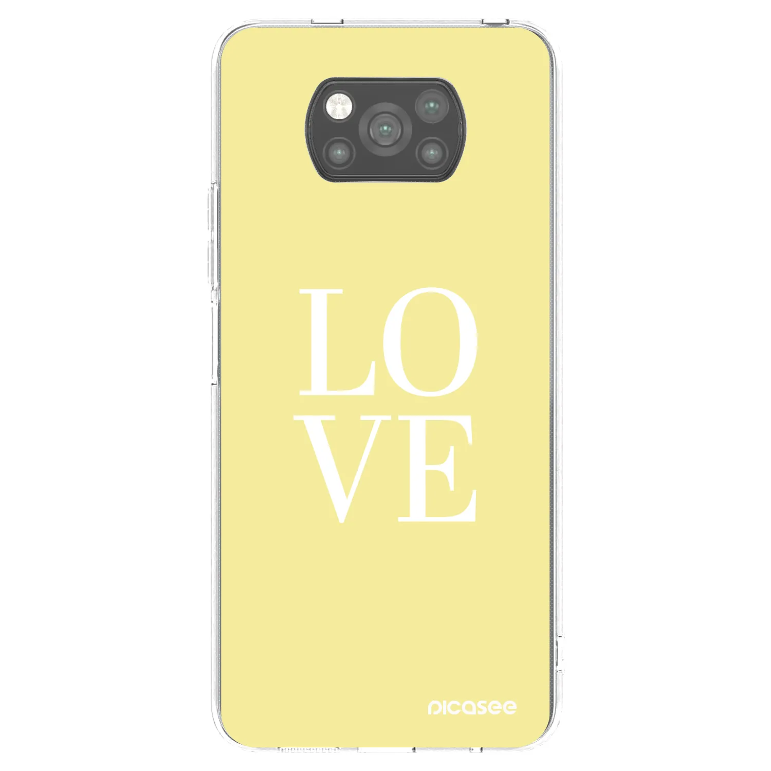 Picasee Μαύρη θήκη σιλικόνης για Xiaomi Poco X3 - Love