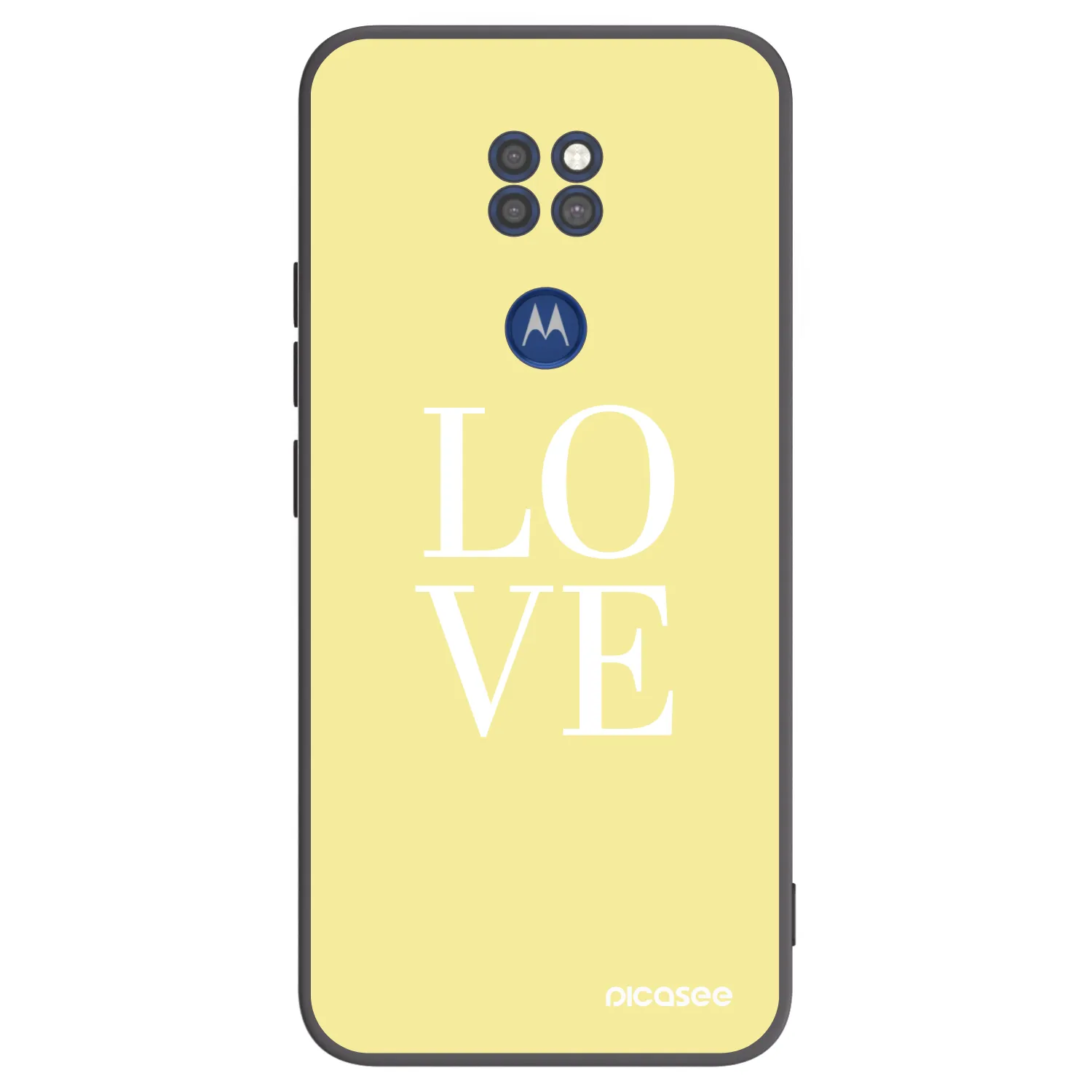 Picasee Μαύρη θήκη σιλικόνης για Motorola Moto G9 Play - Love