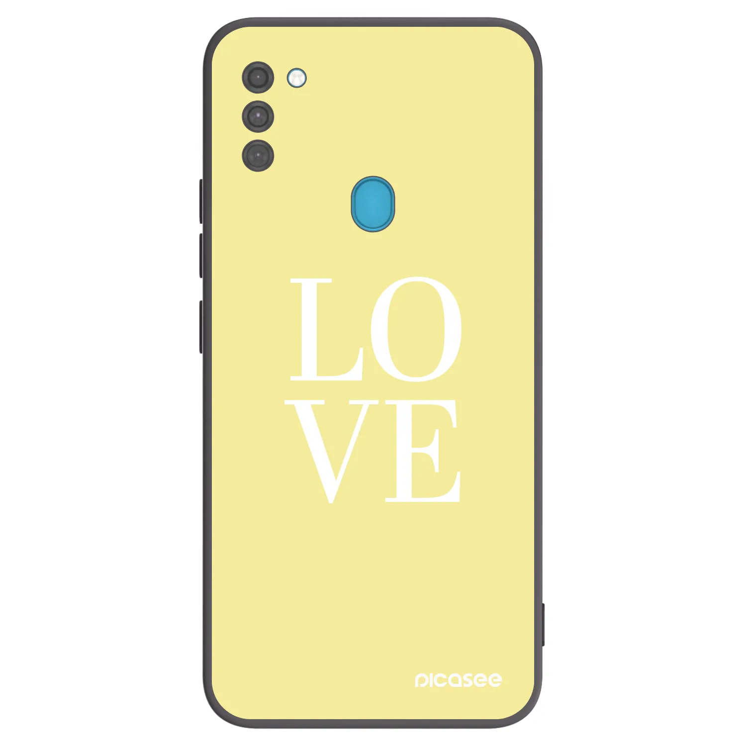 Picasee Μαύρη θήκη σιλικόνης για Samsung Galaxy M11 - Love