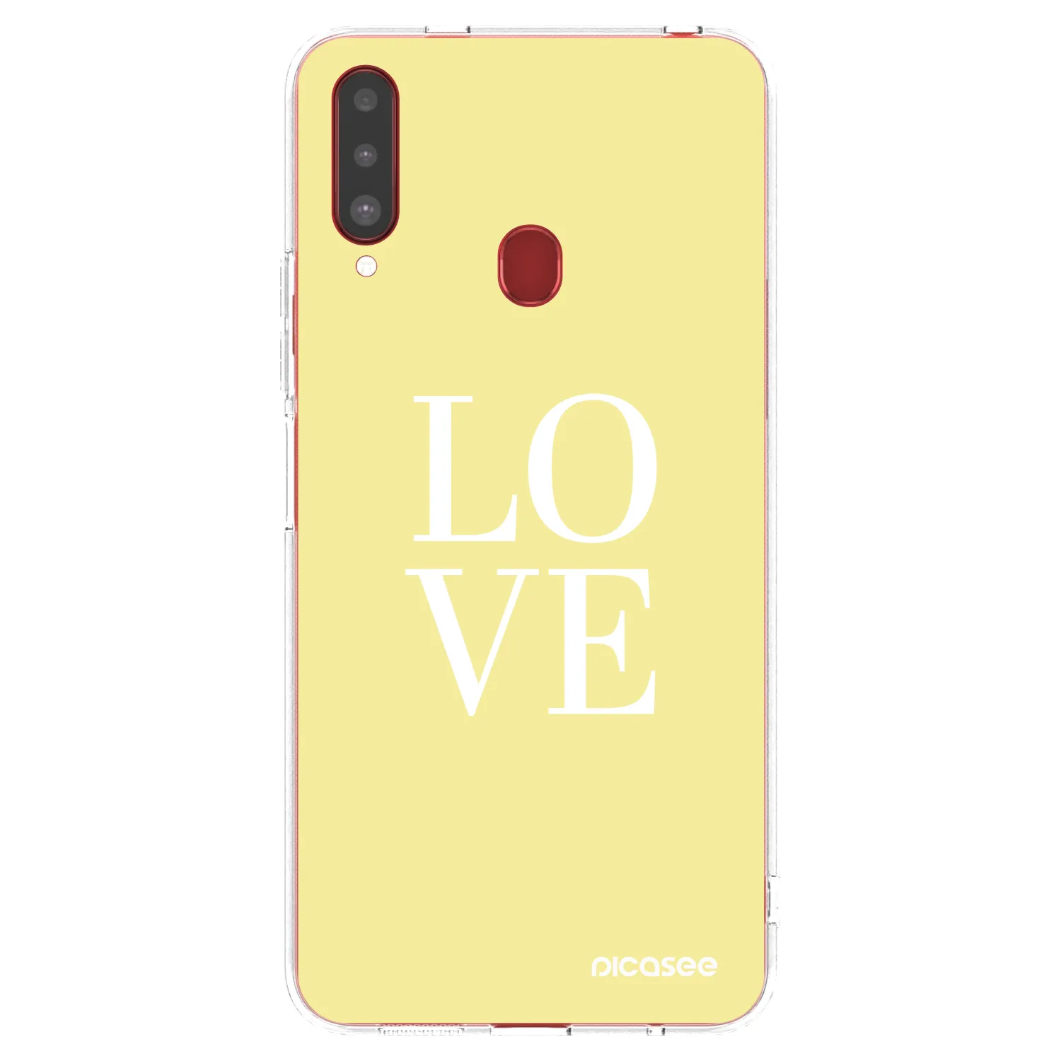 Picasee διαφανής θήκη σιλικόνης Samsung Galaxy A20s - Love