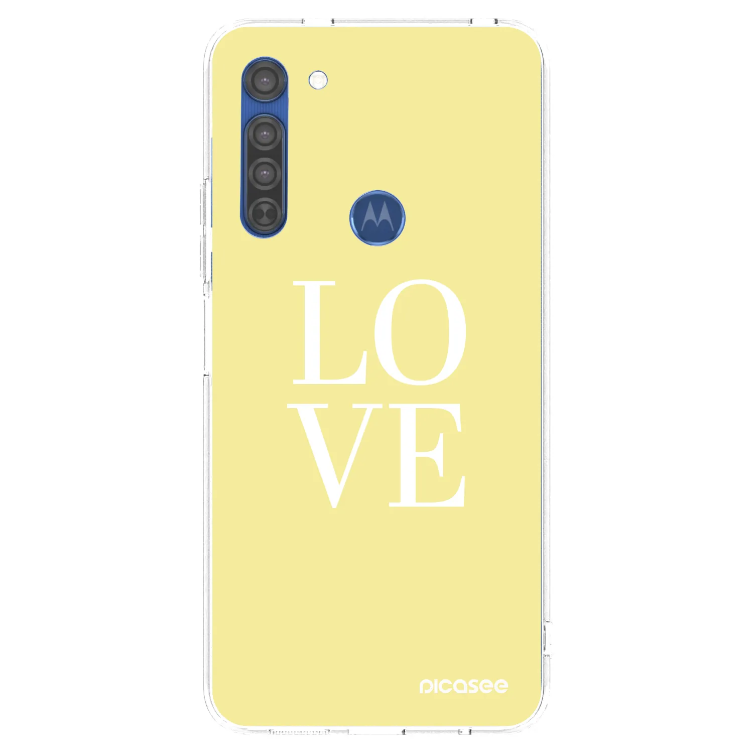 Picasee διαφανής θήκη σιλικόνης Motorola Moto G8 - Love