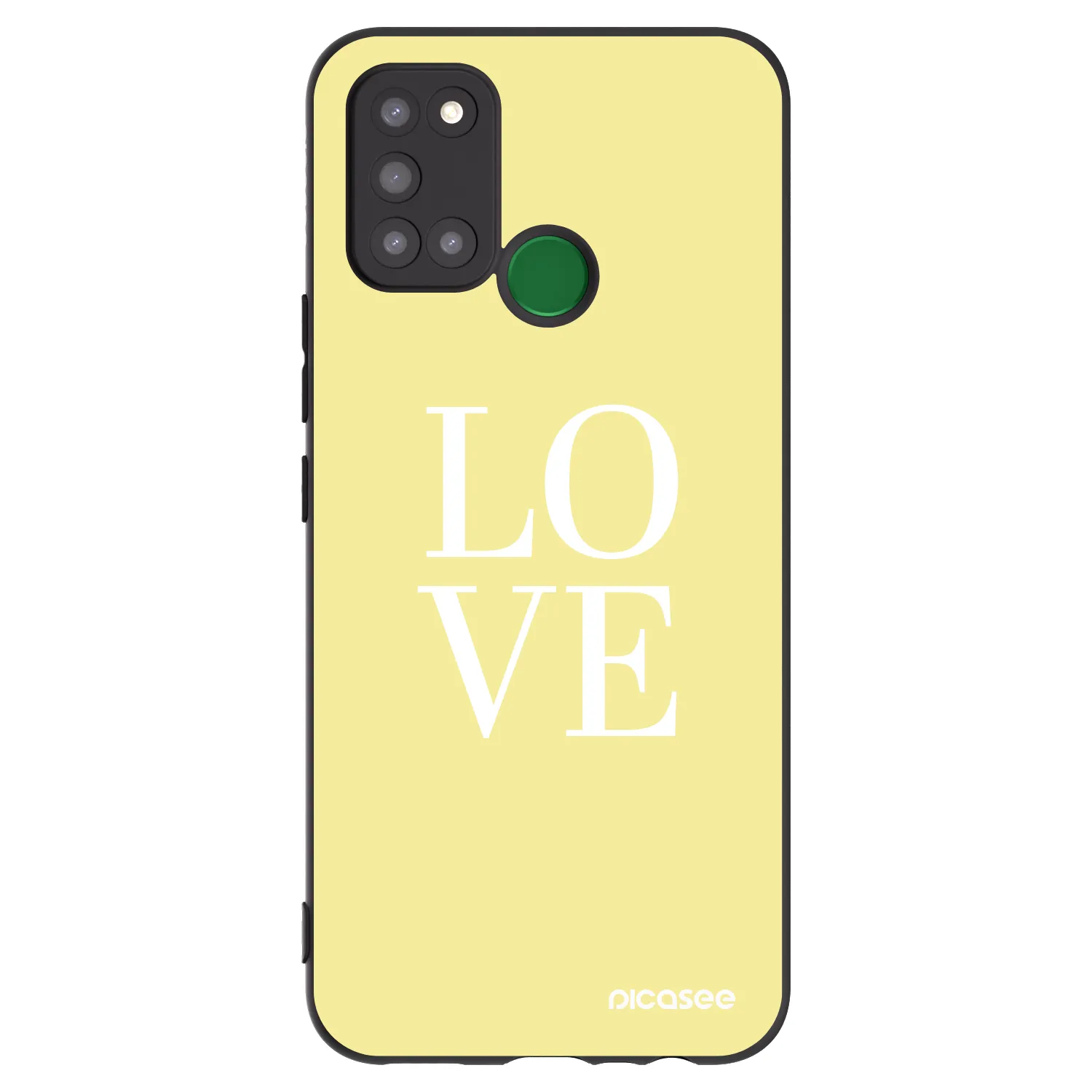 Picasee Μαύρη θήκη σιλικόνης για Realme 7i - Love