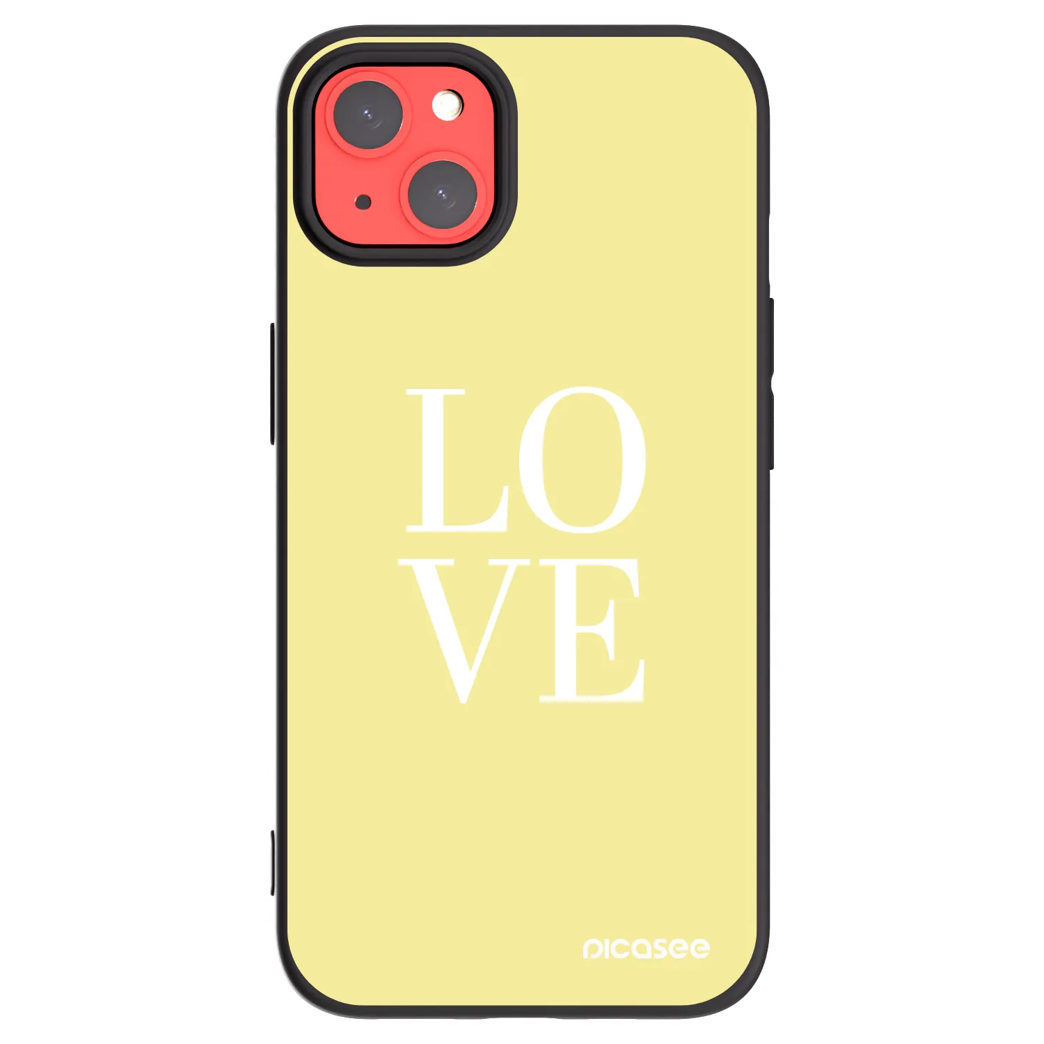 Picasee Μαύρη θήκη σιλικόνης για Apple iPhone 13 - Love
