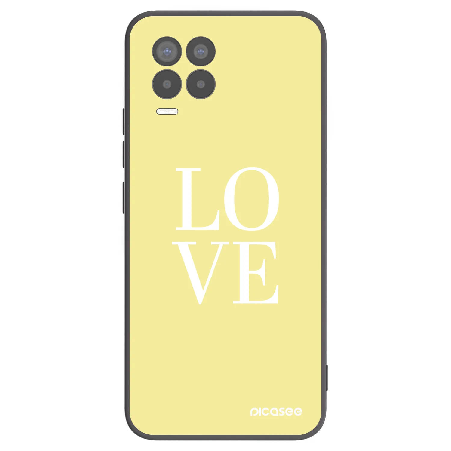 Picasee Μαύρη θήκη σιλικόνης για Realme 8 4G - Love