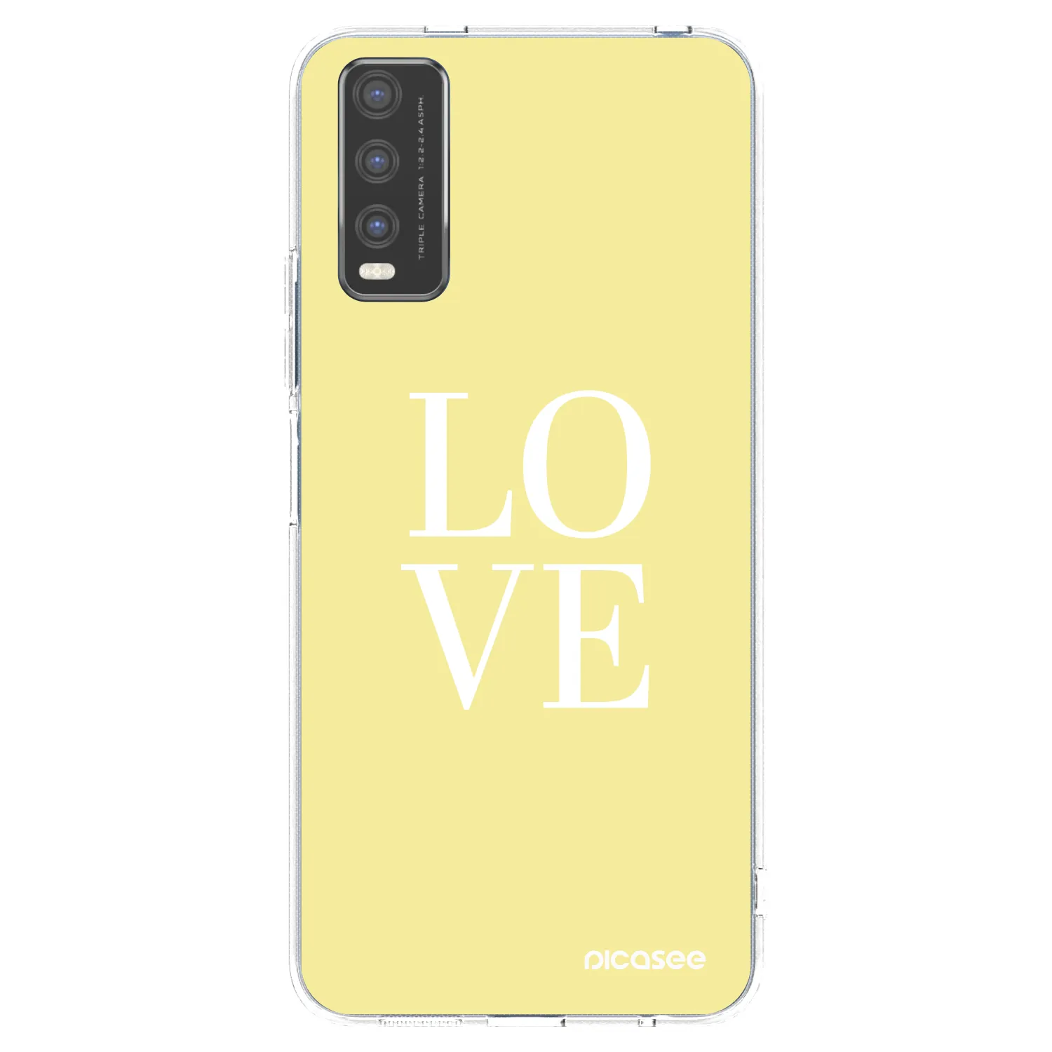 Picasee διαφανής θήκη σιλικόνης Vivo Y20s - Love
