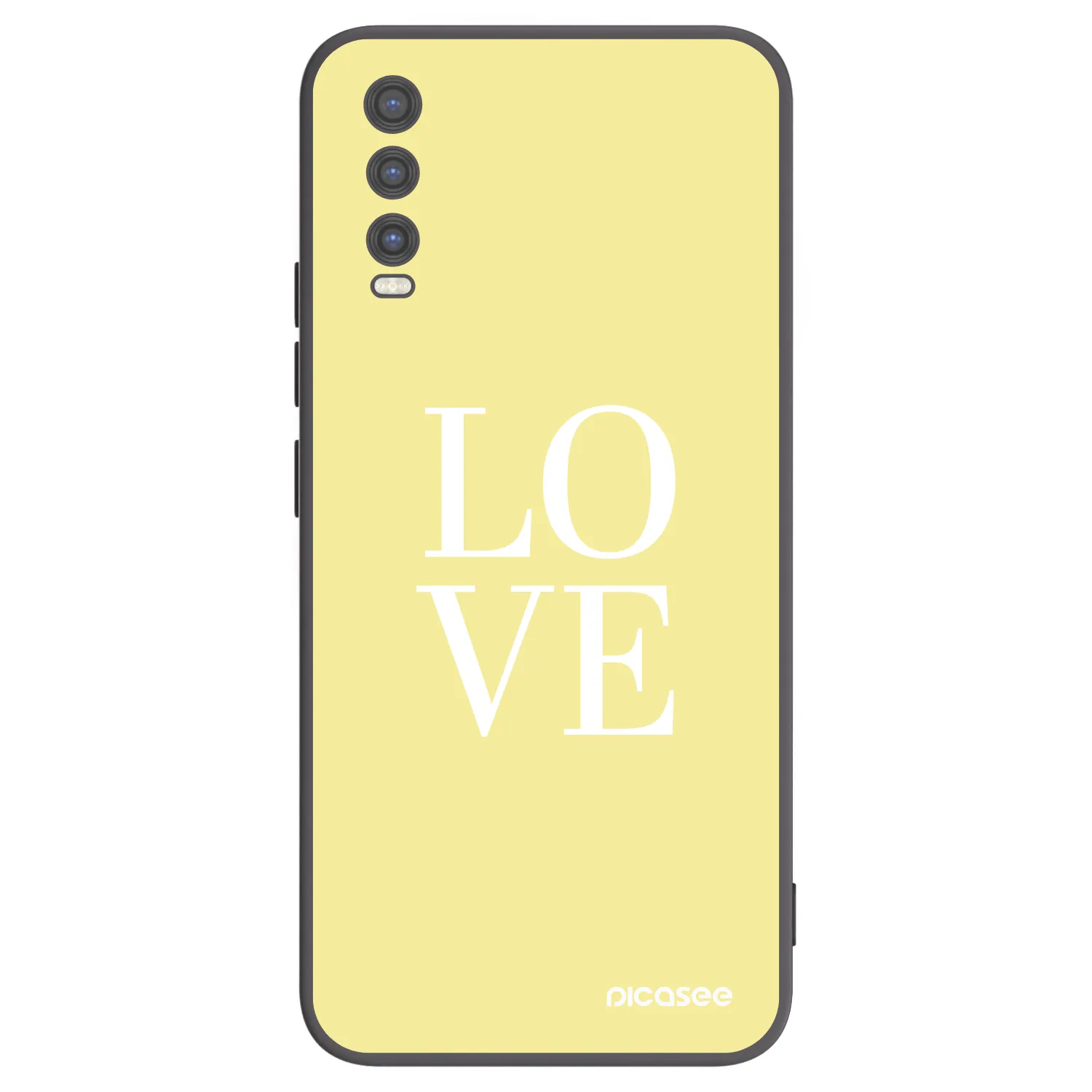 Picasee Μαύρη θήκη σιλικόνης για Vivo Y20s - Love