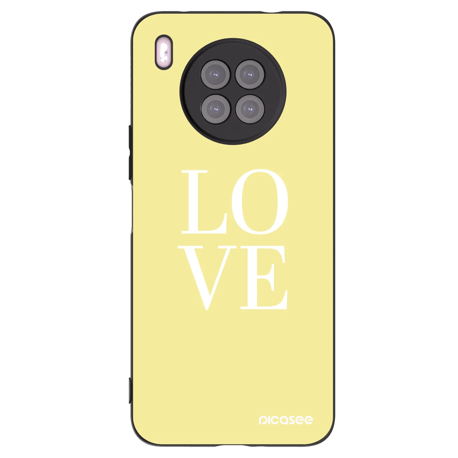 Picasee Μαύρη θήκη σιλικόνης για Huawei Nova 8i - Love