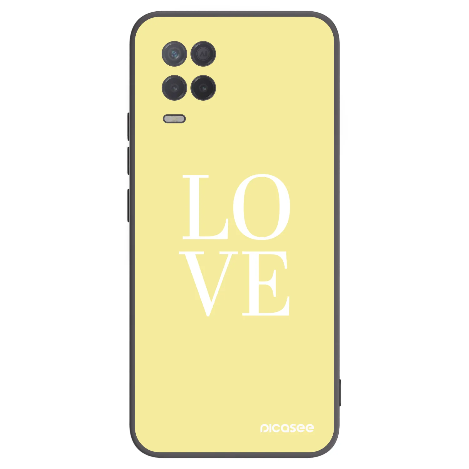 Picasee Μαύρη θήκη σιλικόνης για Realme 8 5G - Love