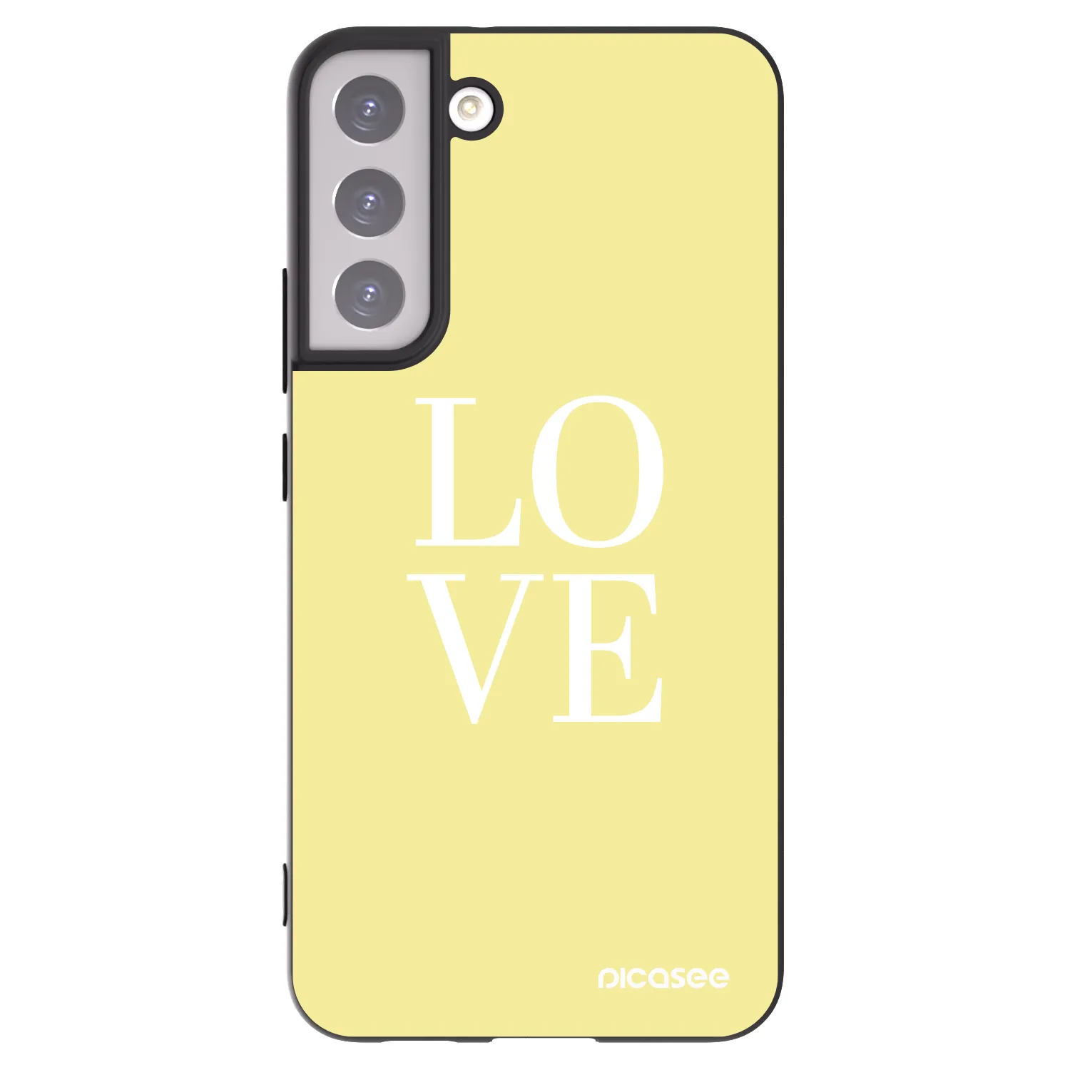 Picasee Μαύρη θήκη σιλικόνης για Samsung Galaxy S22+ 5G - Love