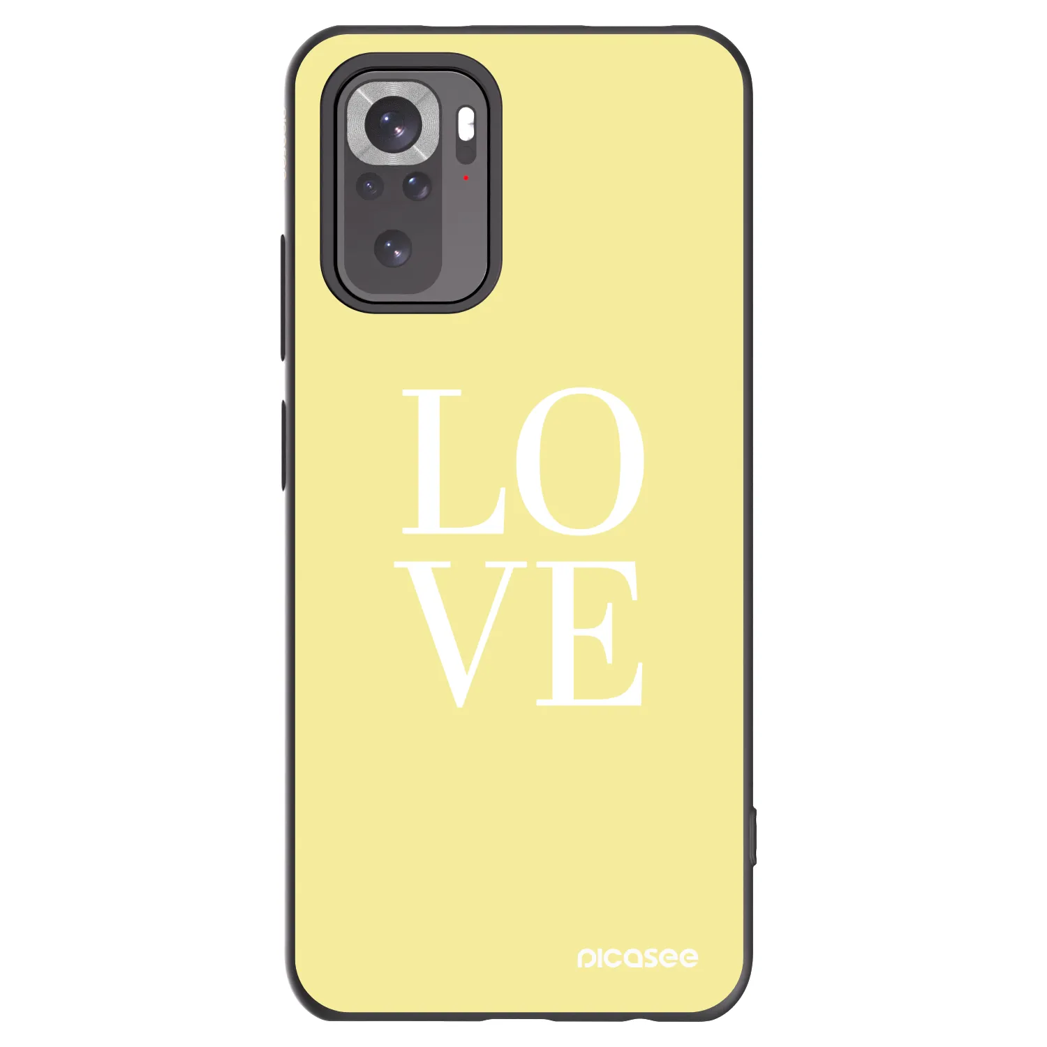 Picasee Μαύρη θήκη σιλικόνης για Xiaomi Redmi Note 11S 4G - Love