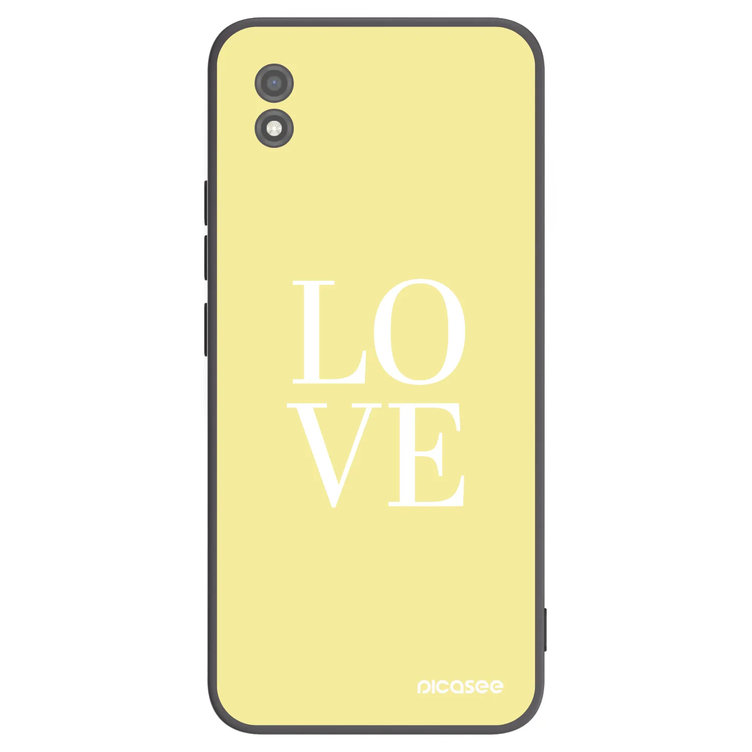 Picasee Μαύρη θήκη σιλικόνης για Realme C11 (2021) - Love