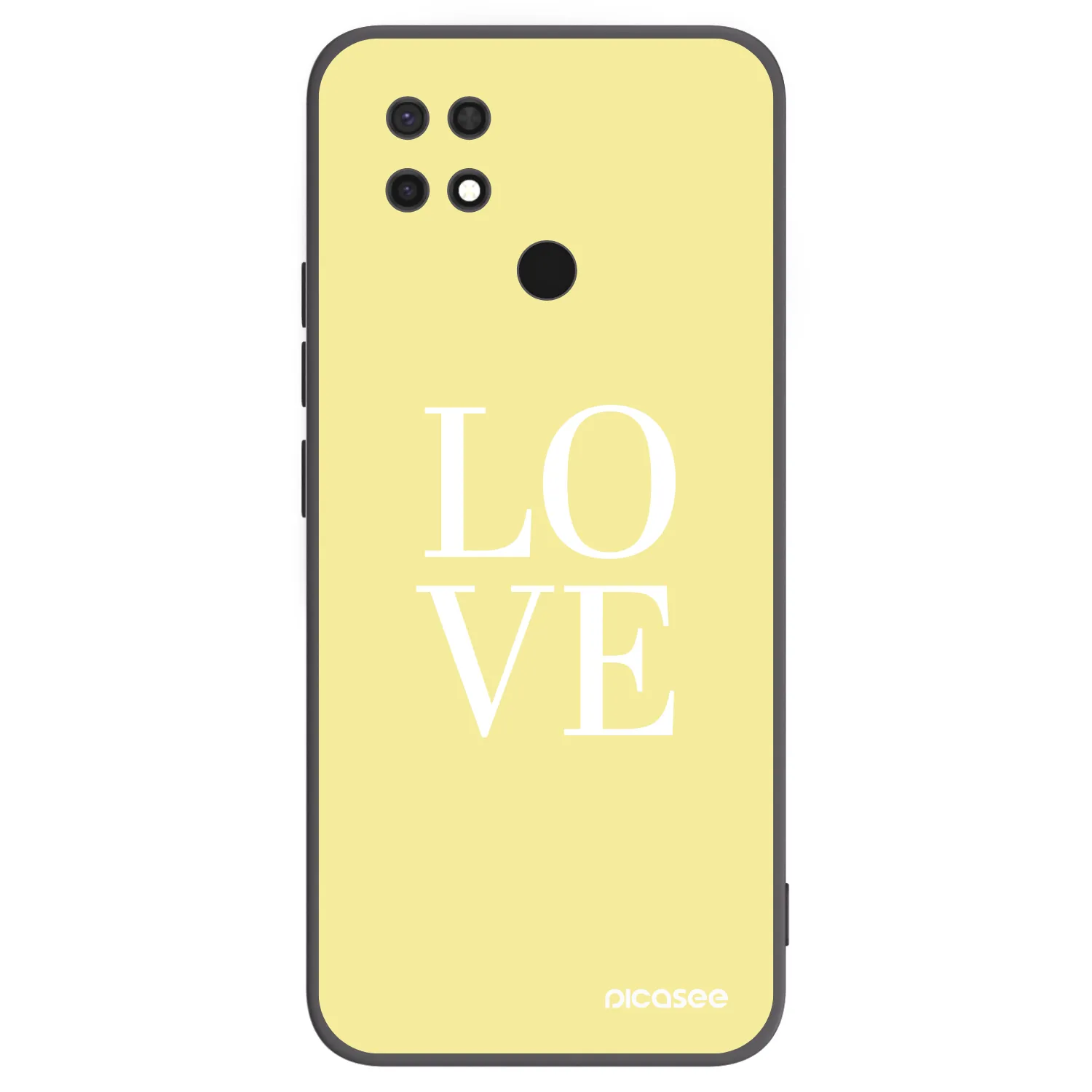 Picasee Μαύρη θήκη σιλικόνης για Xiaomi Redmi 10C - Love