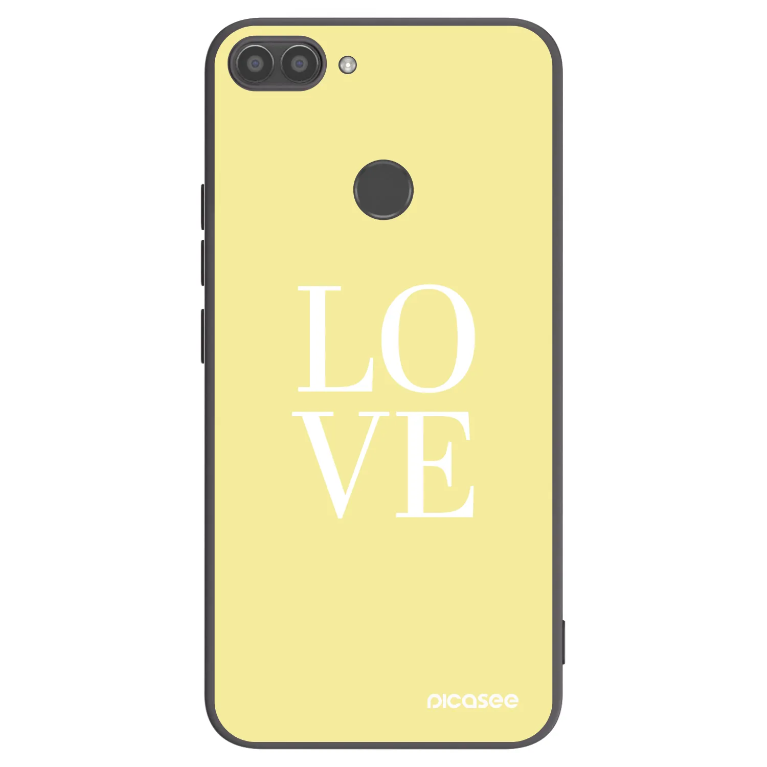 Picasee Μαύρη θήκη σιλικόνης για Huawei P Smart - Love