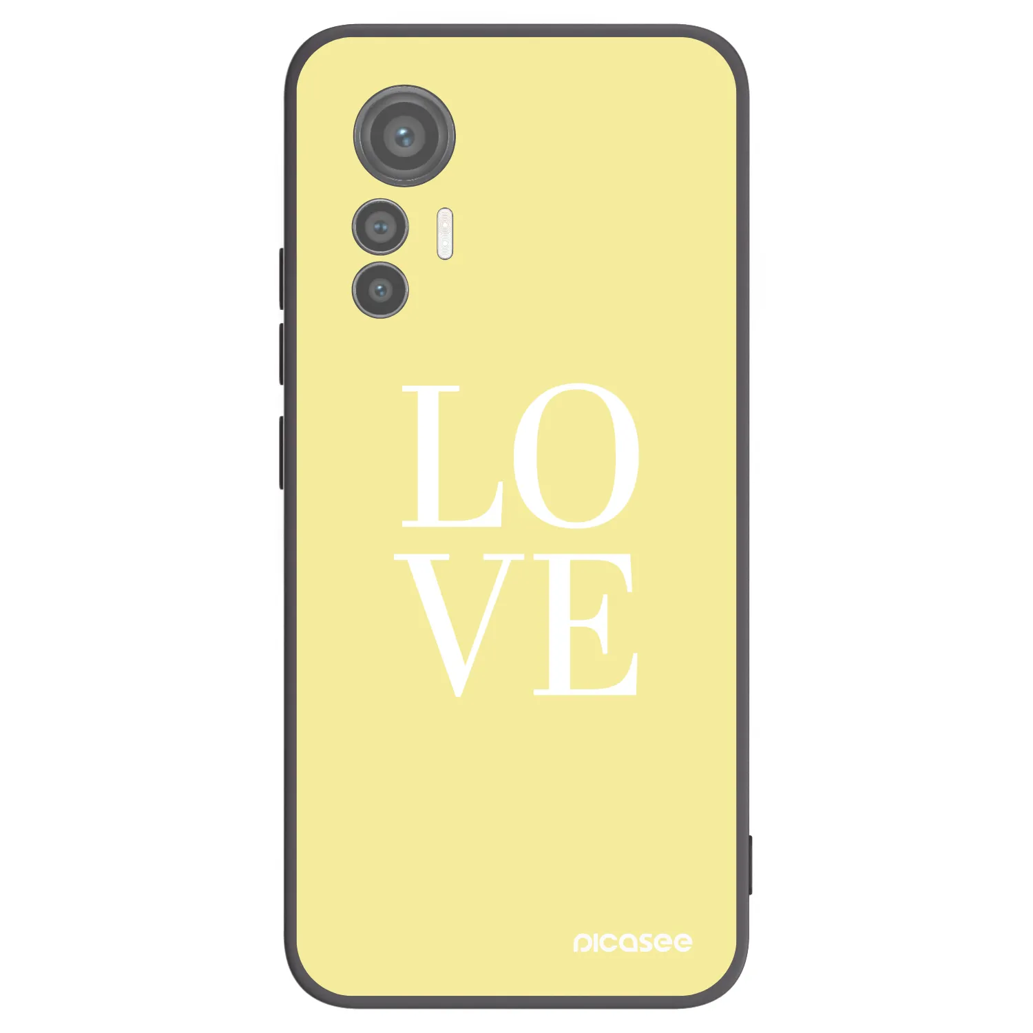 Picasee Μαύρη θήκη σιλικόνης για Xiaomi 12 Lite - Love