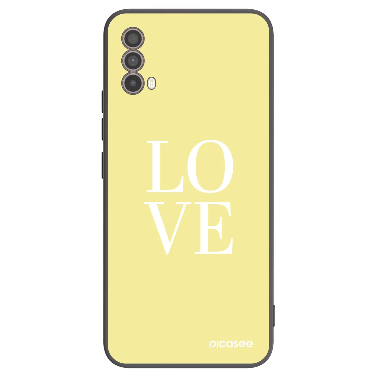 Picasee Μαύρη θήκη σιλικόνης για Motorola Moto E40 - Love