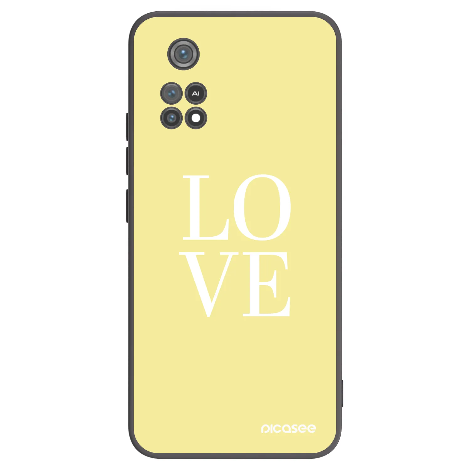 Picasee Μαύρη θήκη σιλικόνης για Xiaomi Poco M4 Pro - Love