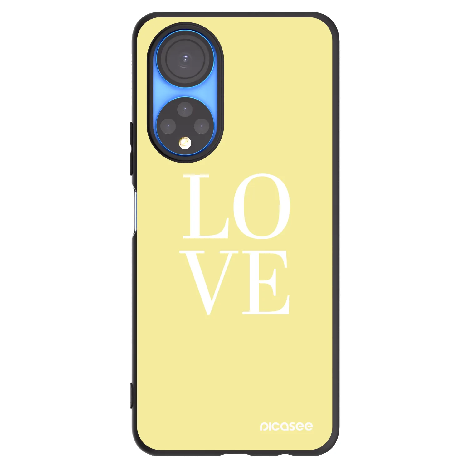 Picasee Μαύρη θήκη σιλικόνης για Honor X7 - Love