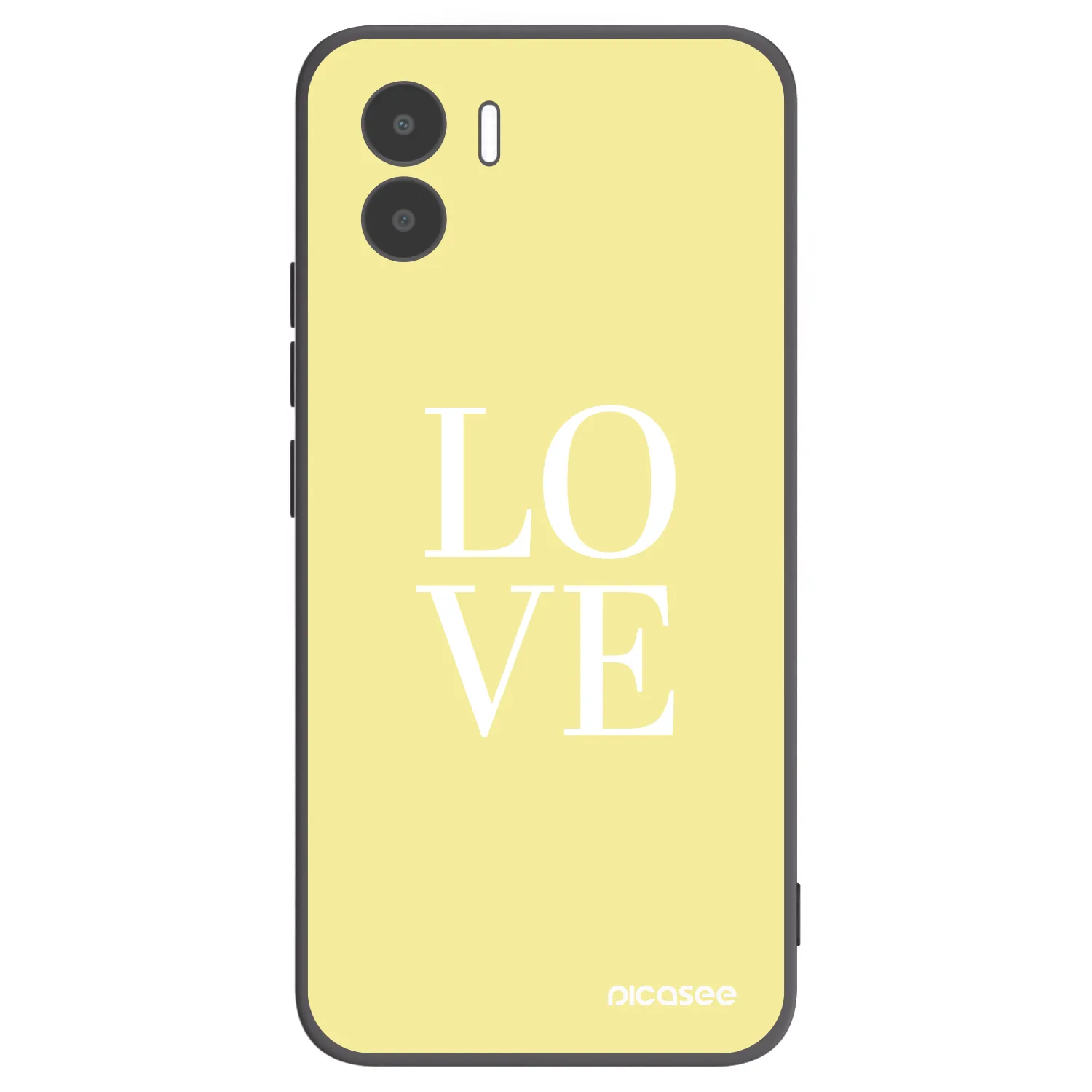 Picasee Μαύρη θήκη σιλικόνης για Xiaomi Redmi A1 - Love