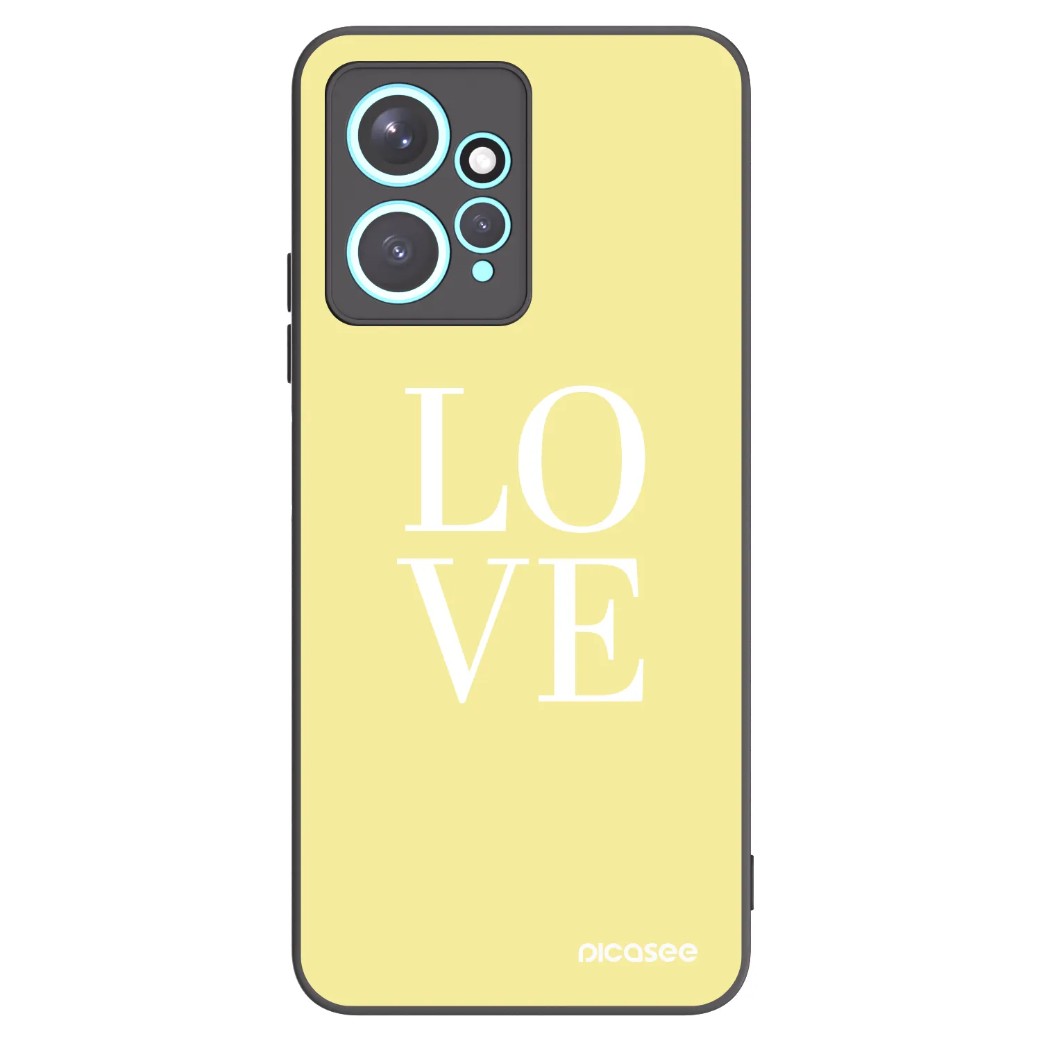 Picasee Μαύρη θήκη σιλικόνης για Xiaomi Redmi Note 12 4G - Love
