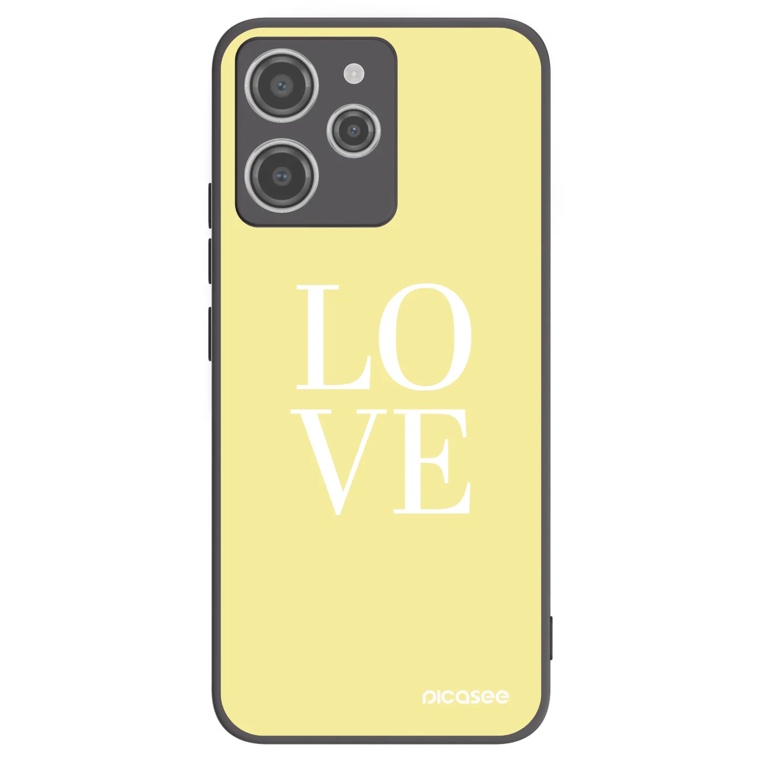 Picasee Μαύρη θήκη σιλικόνης για Xiaomi Redmi 12 4G - Love