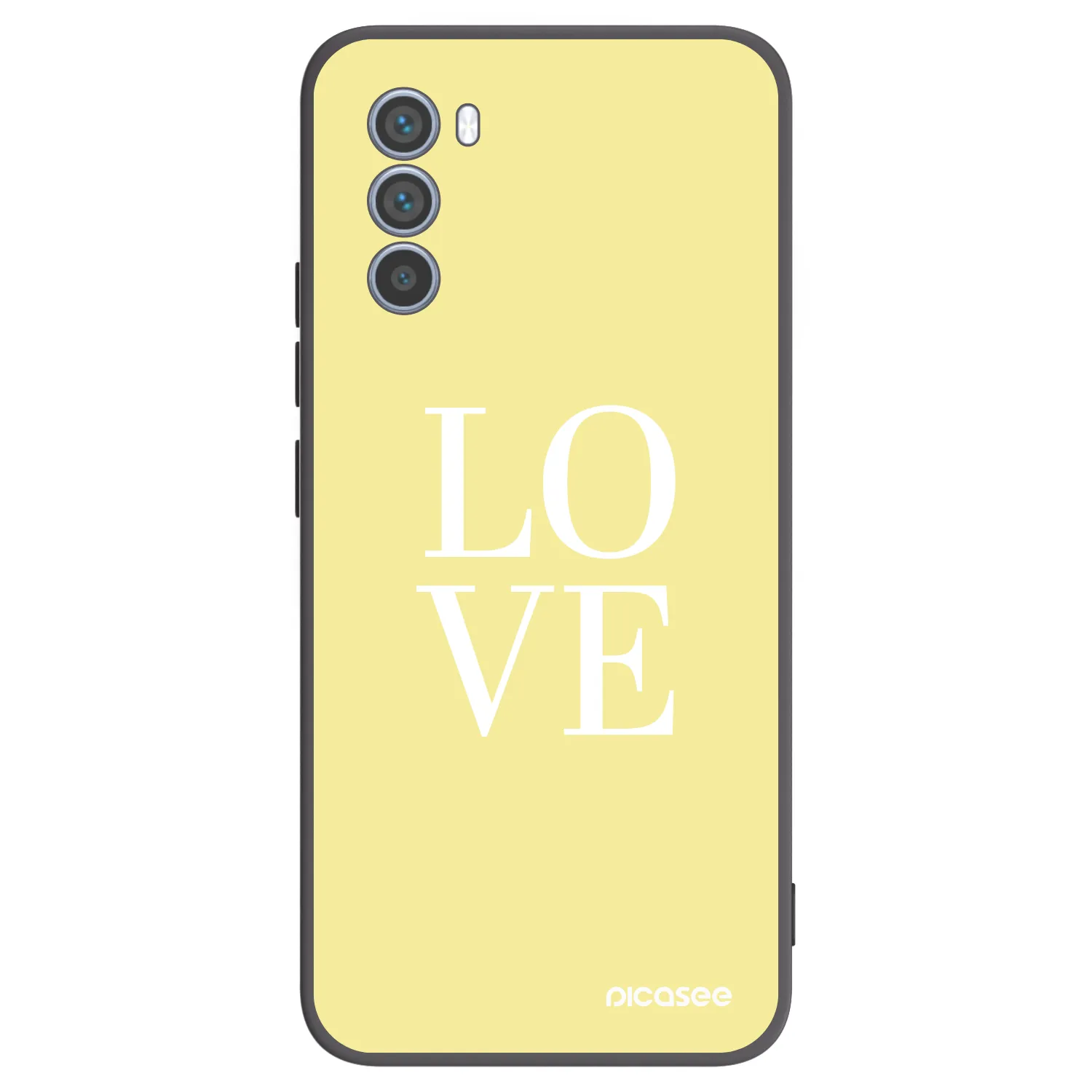 Picasee Μαύρη θήκη σιλικόνης για Motorola Moto G62 - Love