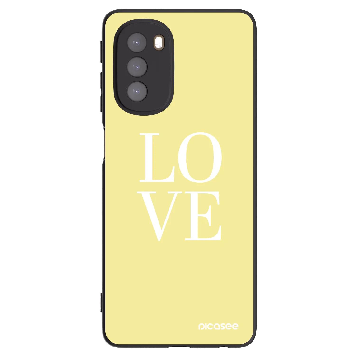 Picasee Μαύρη θήκη σιλικόνης για Motorola Moto G51 - Love