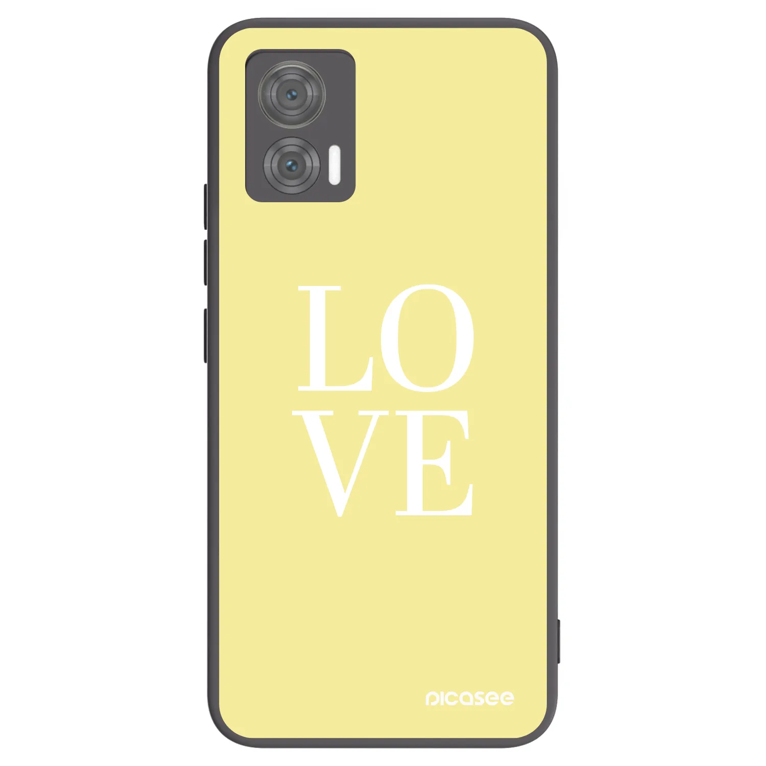Picasee Μαύρη θήκη σιλικόνης για Motorola Edge 30 Neo - Love