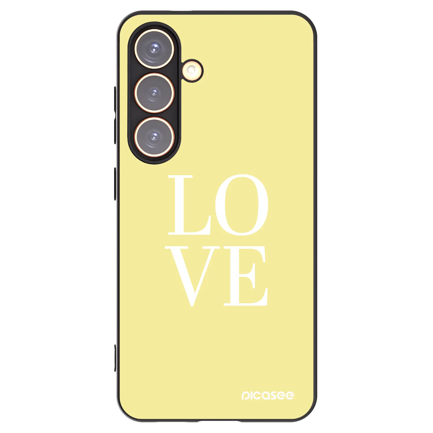 Picasee Μαύρη θήκη σιλικόνης για Samsung Galaxy S24 S921B 5G - Love