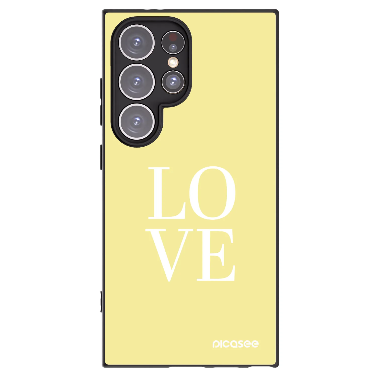 Picasee Μαύρη θήκη σιλικόνης για Samsung Galaxy S24 Ultra S928B 5G - Love