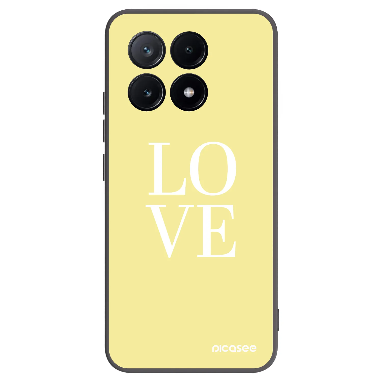 Picasee Μαύρη θήκη σιλικόνης για Xiaomi Poco X6 Pro - Love