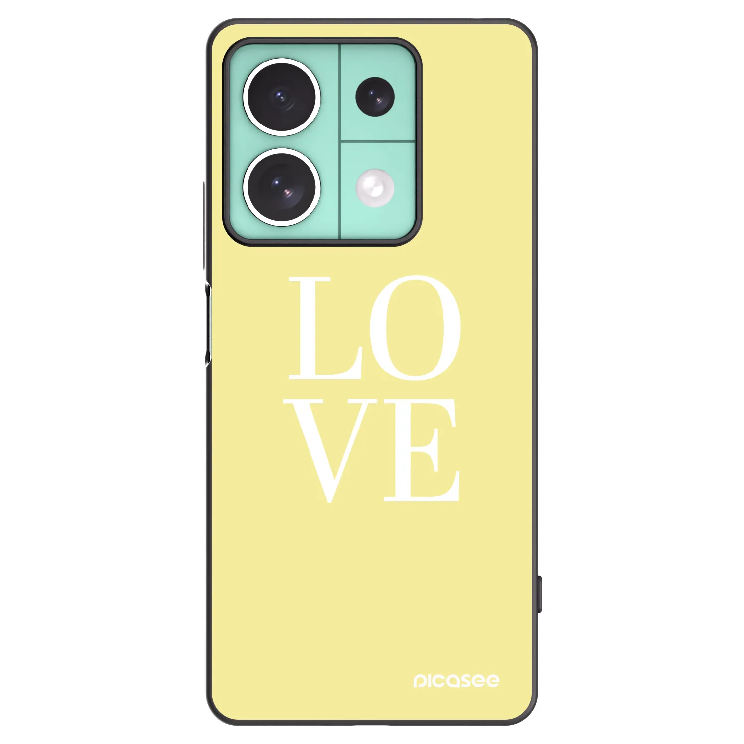 Picasee Μαύρη θήκη σιλικόνης για Xiaomi Redmi Note 13 5G - Love