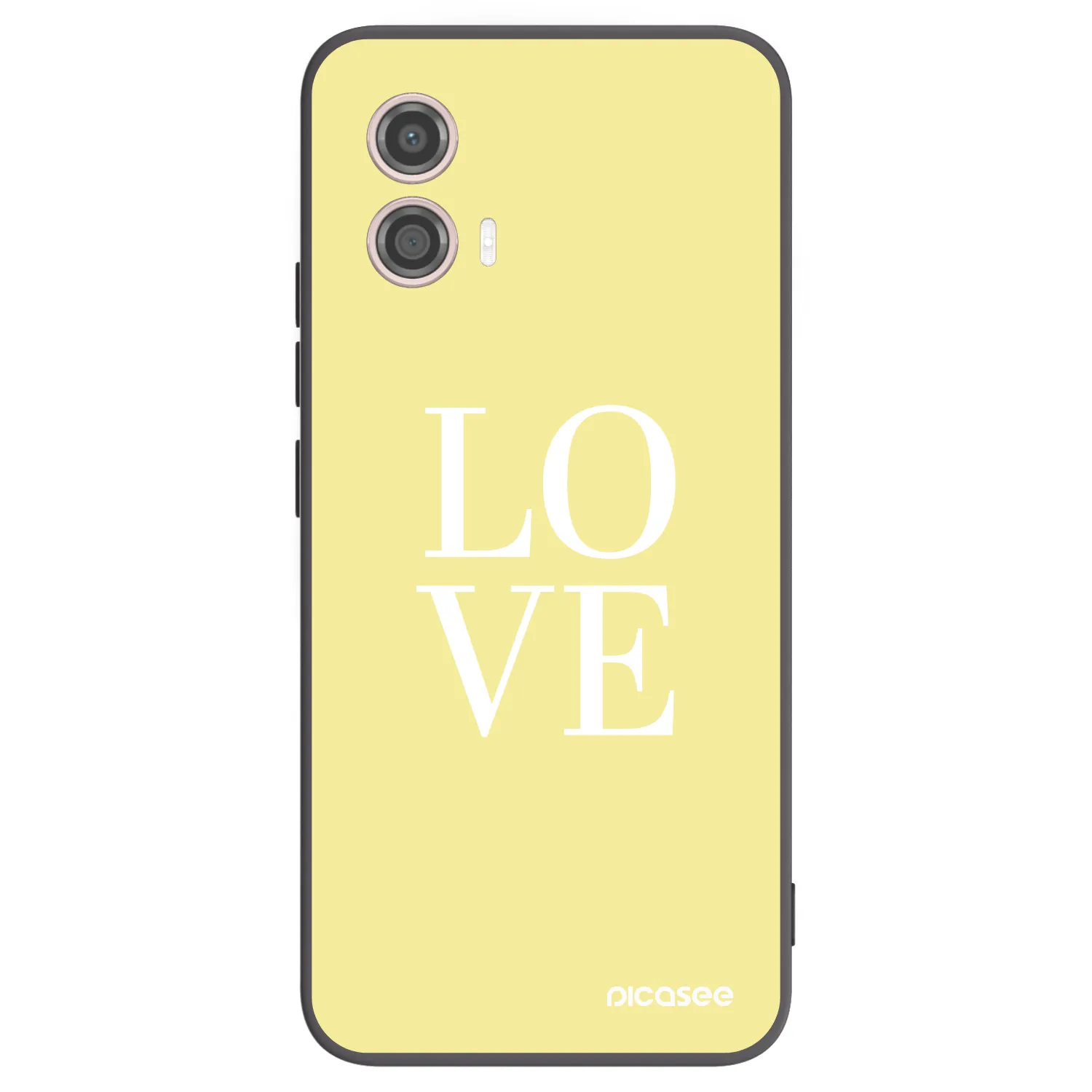 Picasee Μαύρη θήκη σιλικόνης για Motorola Moto G53 5G - Love