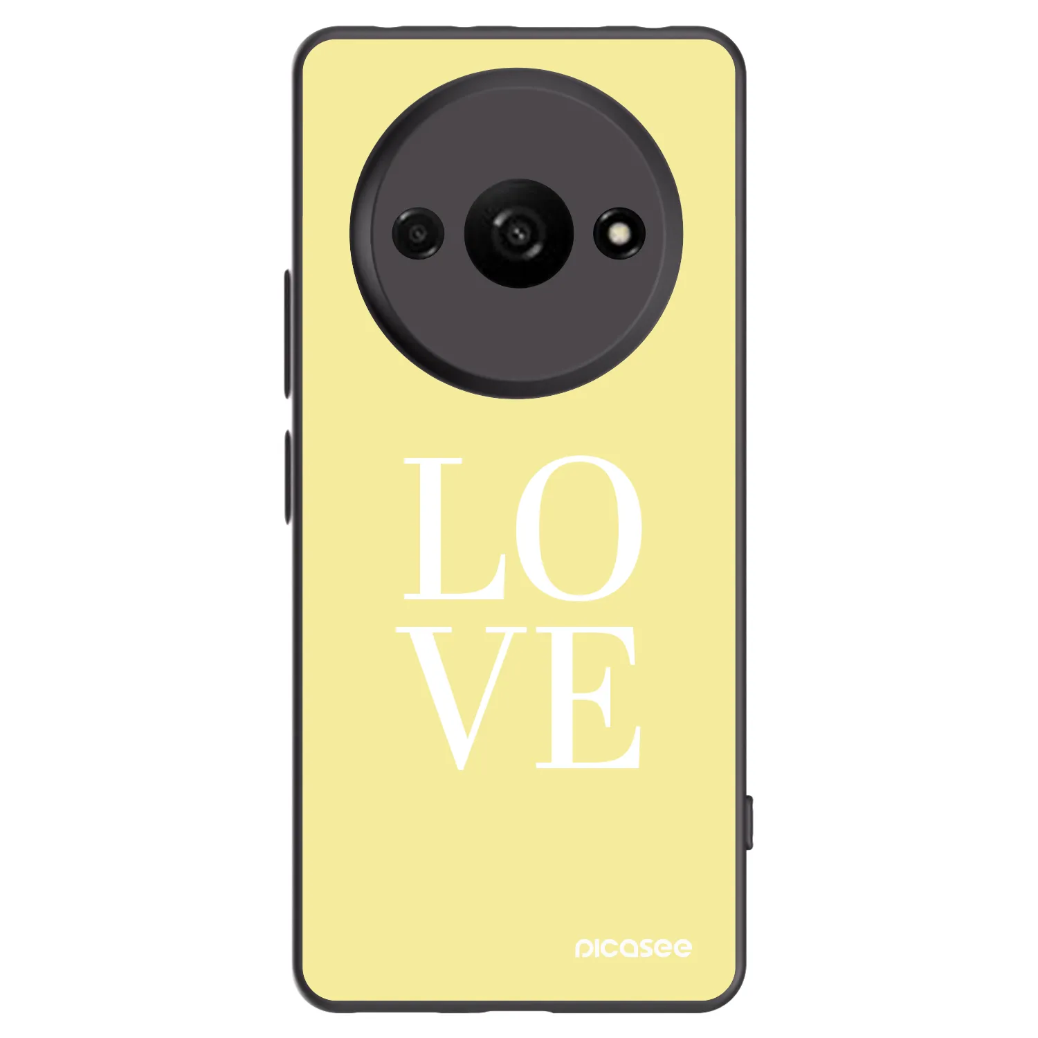 Picasee Μαύρη θήκη σιλικόνης για Xiaomi Redmi A3 - Love