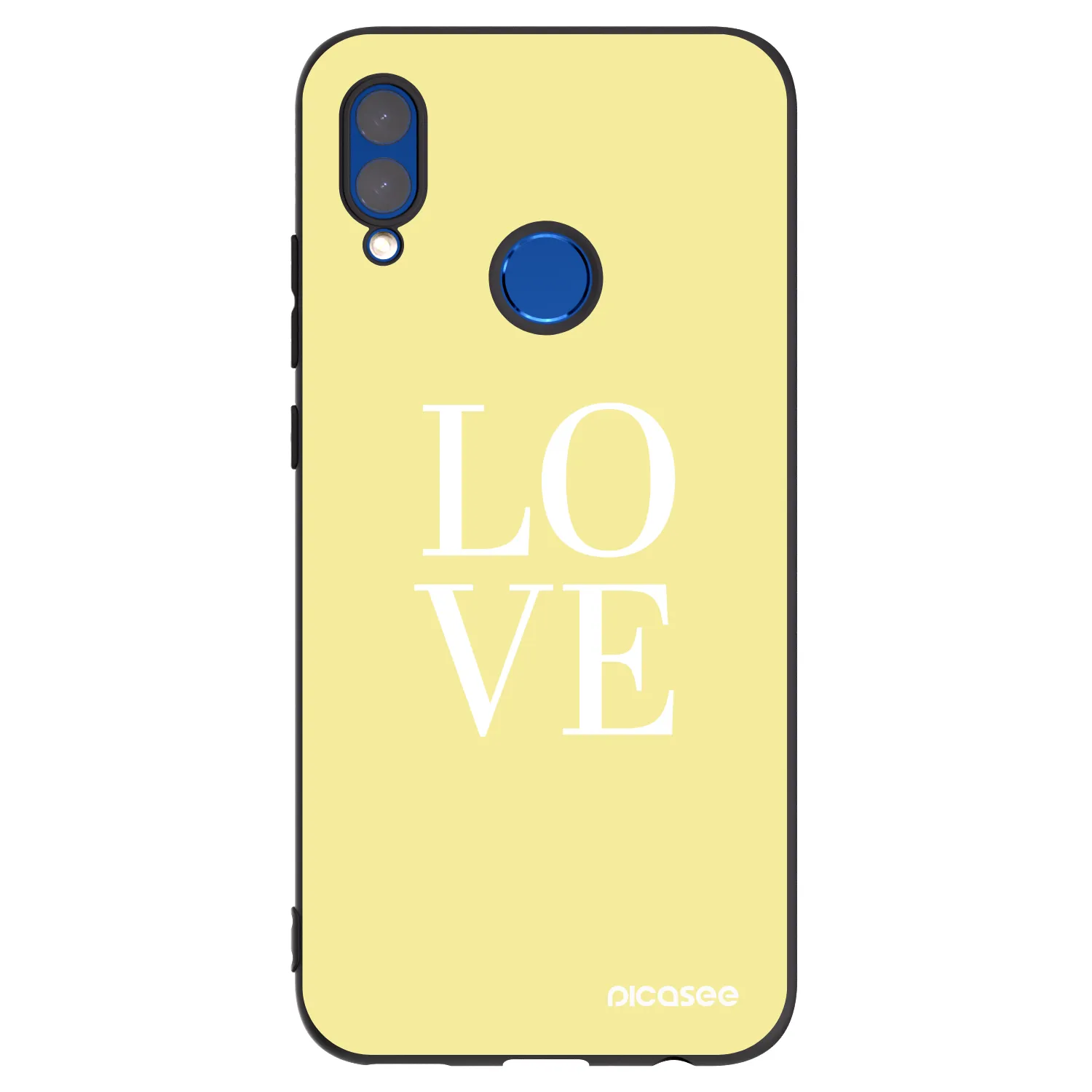 Picasee Μαύρη θήκη σιλικόνης για Huawei P Smart 2019 - Love