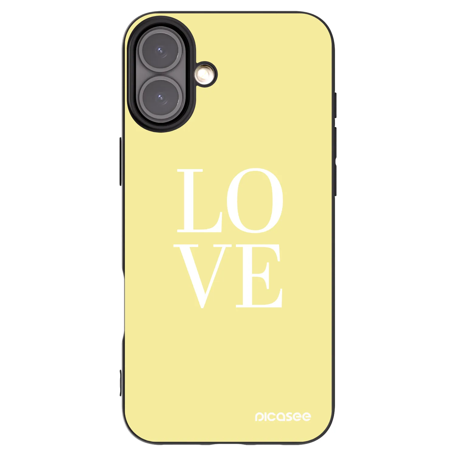 Picasee Μαύρη θήκη σιλικόνης για Apple iPhone 16 Plus - Love
