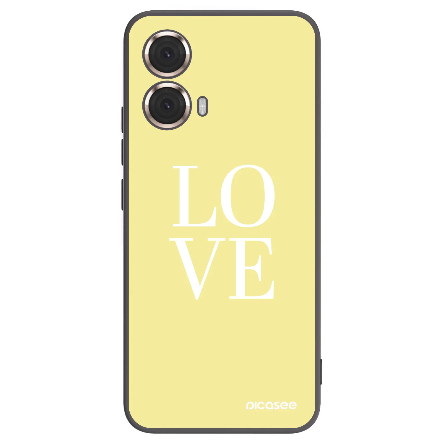Picasee Μαύρη θήκη σιλικόνης για Motorola Moto G85 - Love