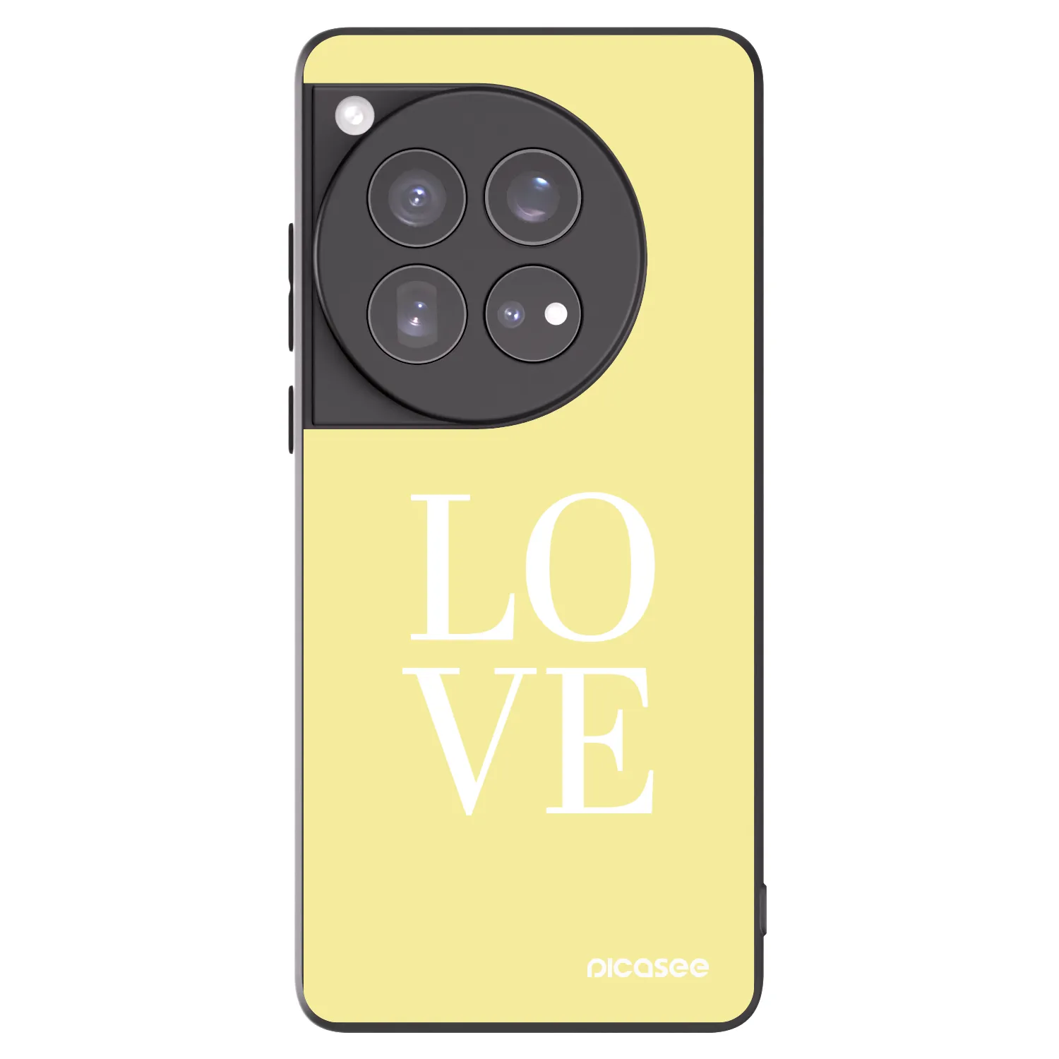 Picasee Μαύρη θήκη σιλικόνης για OnePlus 12 5G - Love