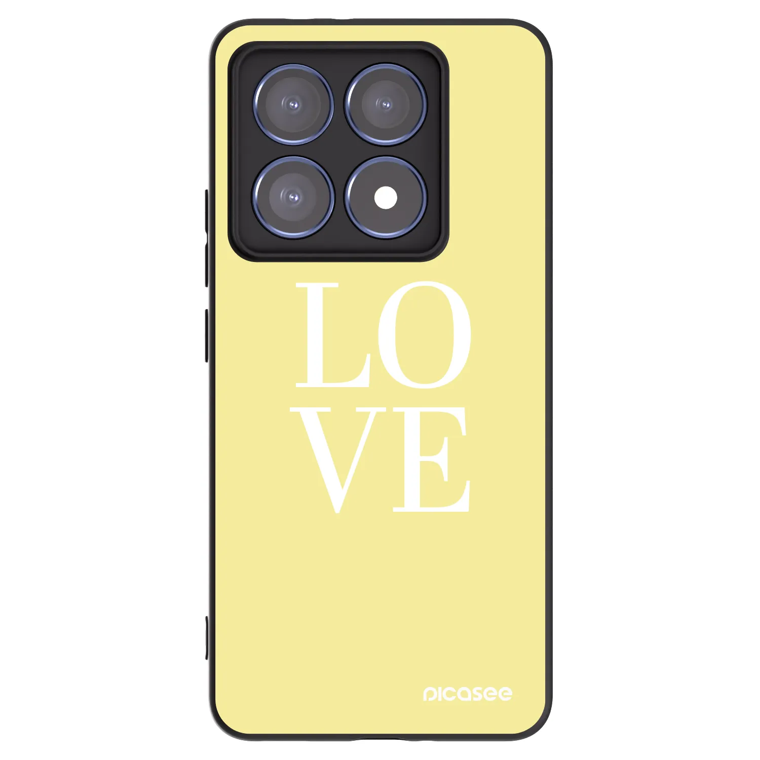 Picasee Μαύρη θήκη σιλικόνης για Xiaomi 14T Pro - Love
