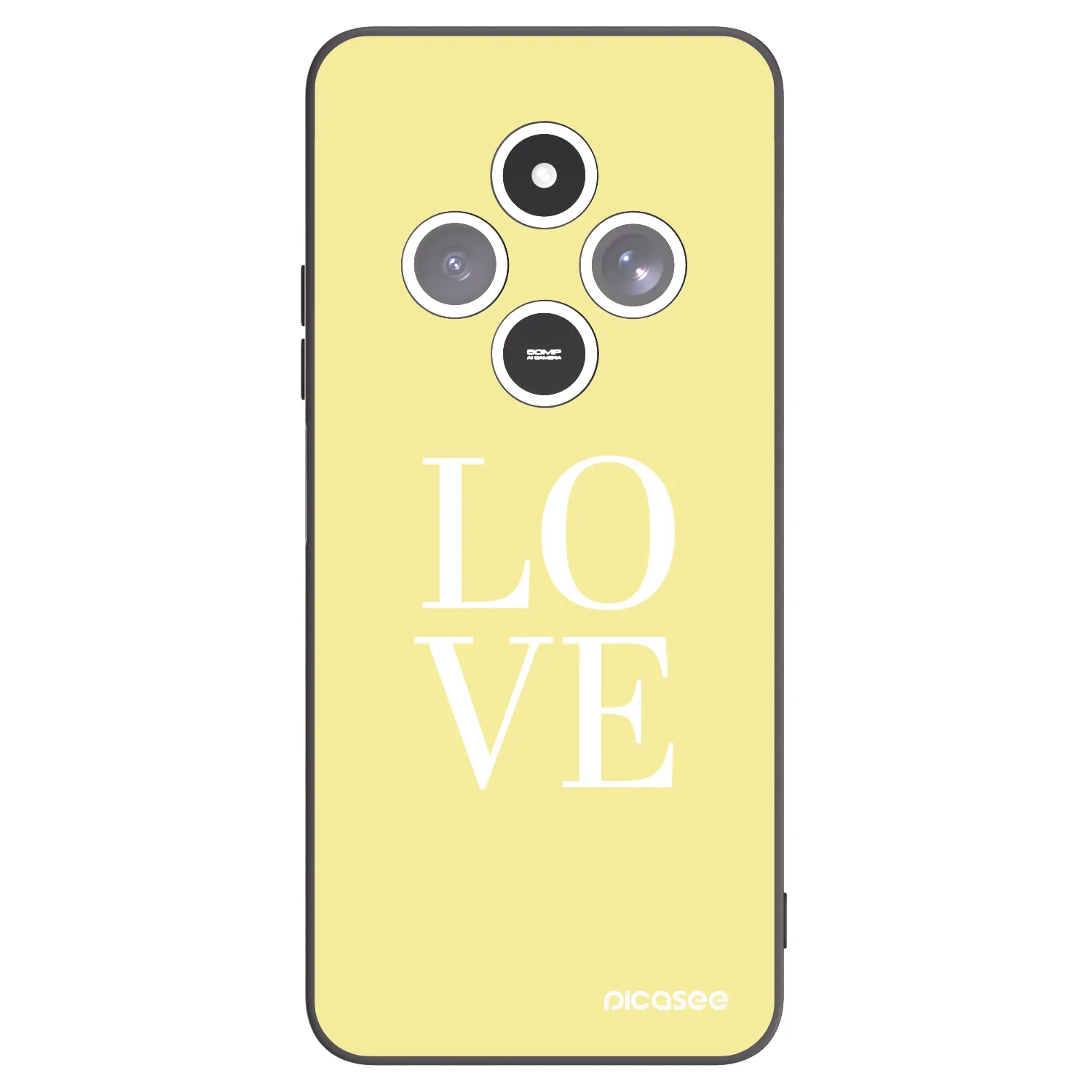 Picasee Μαύρη θήκη σιλικόνης για Xiaomi Redmi 14C - Love
