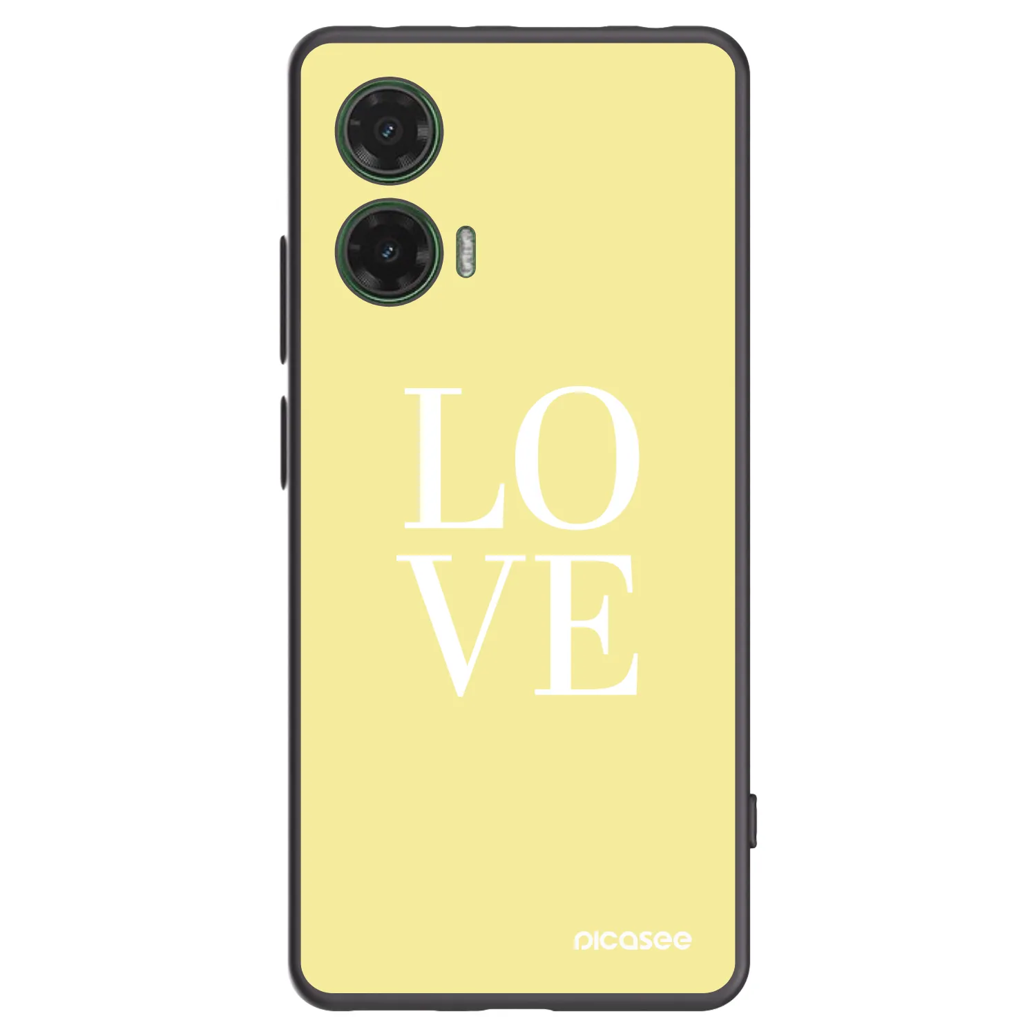 Picasee Μαύρη θήκη σιλικόνης για Motorola Moto G35 5G - Love