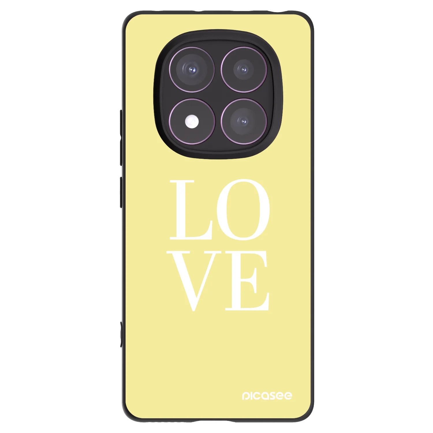 Picasee Μαύρη θήκη σιλικόνης για Xiaomi Redmi Note 14 Pro 4G - Love